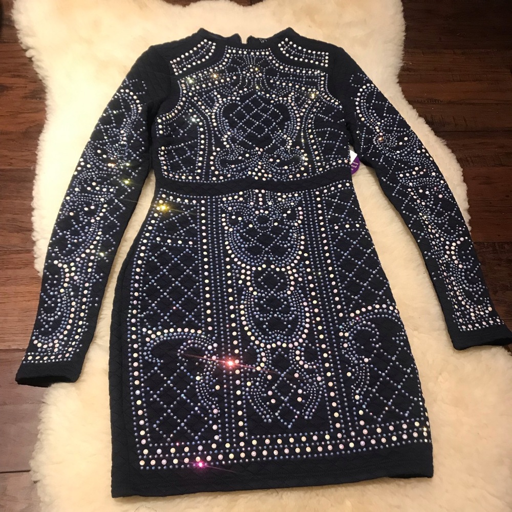 Navy Studded Dress